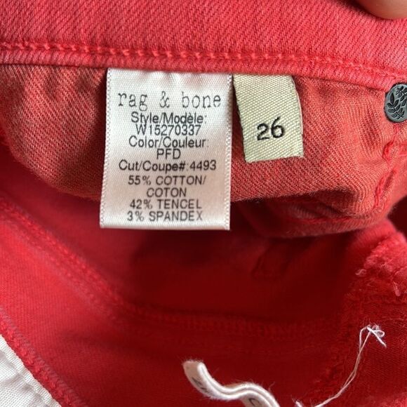 Rag & Bone Pink Zipper Capri Jeans 26 - Picture 8 of 8